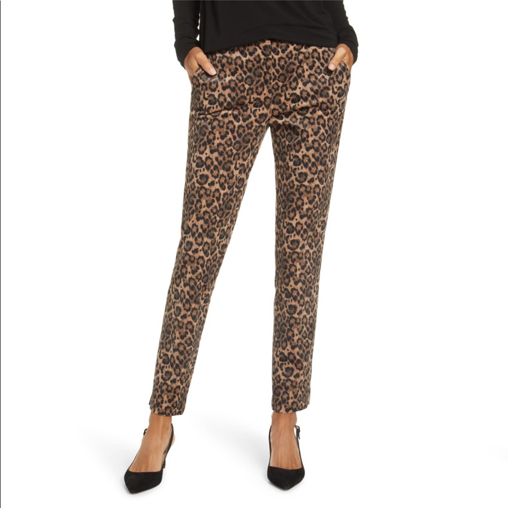 Gibson Leopard Print Work Trouser